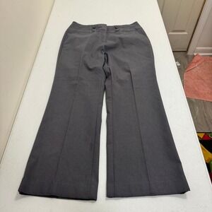 la Vita Charcoal Gray Wide Leg Dress Pants Four Button Waist Size 12 10521433
